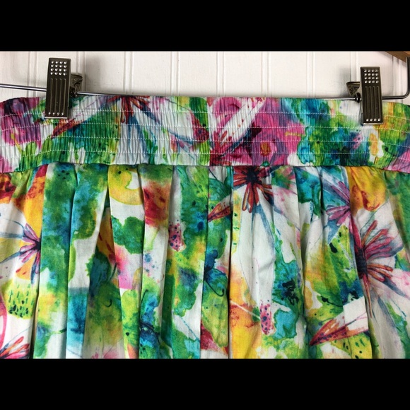 Vassalli Women's Multicolor Floral A-Line Skirt Sz 10 - Picture 8 of 9